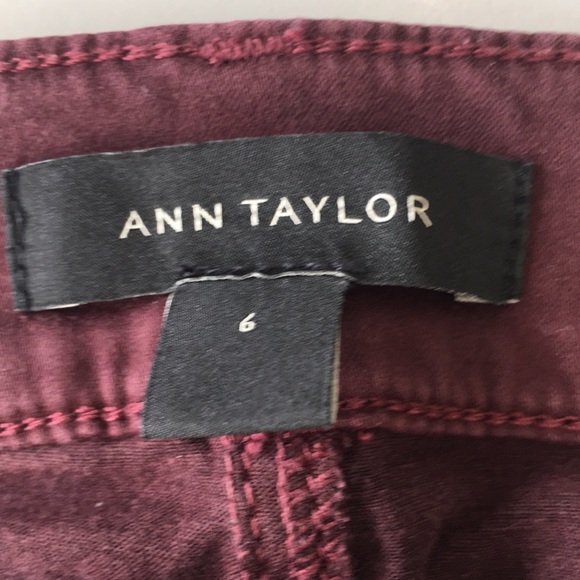Ann Taylor “The Skinny” Burgundy Jeans - Picture 3 of 8
